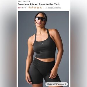 Alo Seamless Ribbed Favorite Bra Tank